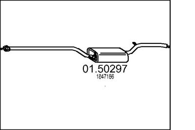  0150297 MTS Средний глушитель выхлопных газов