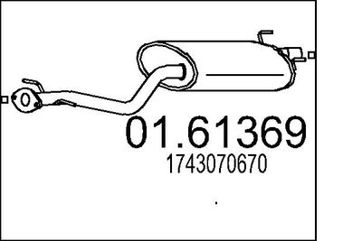  0161369 MTS Глушитель выхлопных газов конечный