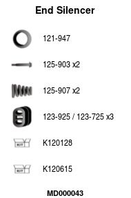  MD000043 FA1 Глушитель выхлопных газов конечный