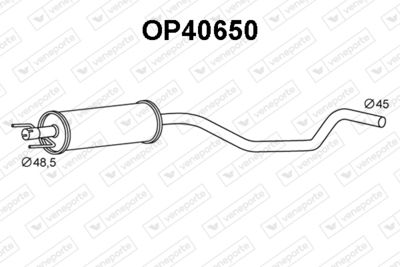  OP40650 VENEPORTE Средний глушитель выхлопных газов