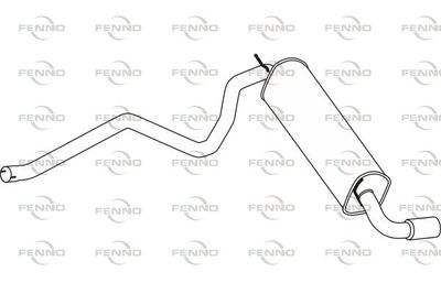 P14009 FENNO Глушитель выхлопных газов конечный