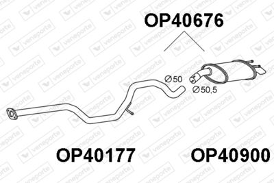  OP40676 VENEPORTE Глушитель выхлопных газов конечный