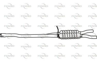  P72047 FENNO Средний глушитель выхлопных газов