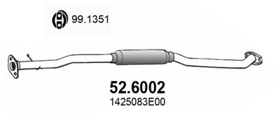  526002 ASSO Средний глушитель выхлопных газов