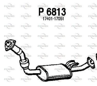  P6813 FENNO Предглушитель выхлопных газов