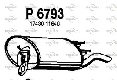  P6793 FENNO Глушитель выхлопных газов конечный