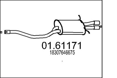  0161171 MTS Глушитель выхлопных газов конечный