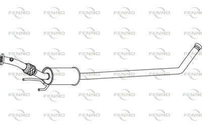  P31015 FENNO Средний глушитель выхлопных газов