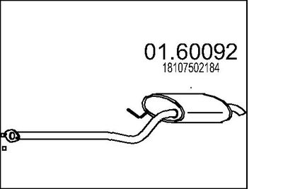  0160092 MTS Глушитель выхлопных газов конечный