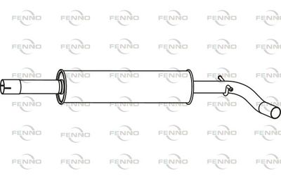  P55025 FENNO Средний глушитель выхлопных газов