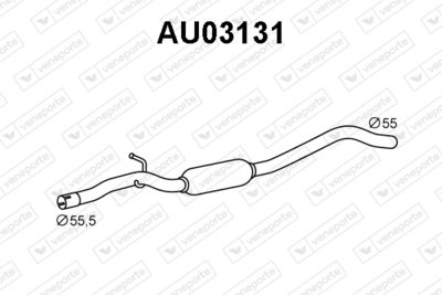  AU03131 VENEPORTE Предглушитель выхлопных газов