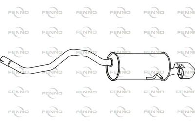  P49050 FENNO Глушитель выхлопных газов конечный