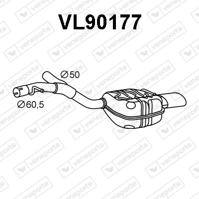  VL90177 VENEPORTE Глушитель выхлопных газов конечный