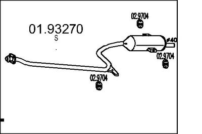  0193270 MTS Глушитель выхлопных газов конечный