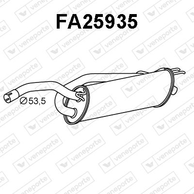  FA25935 VENEPORTE Глушитель выхлопных газов конечный