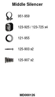  MD000126 FA1 Средний глушитель выхлопных газов