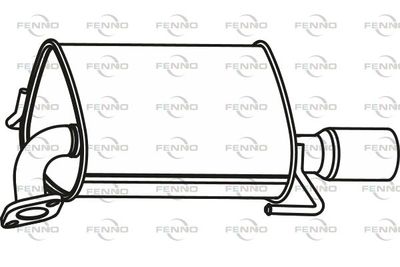  P60013 FENNO Глушитель выхлопных газов конечный