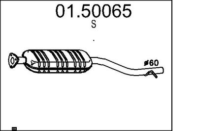  0150065 MTS Средний глушитель выхлопных газов