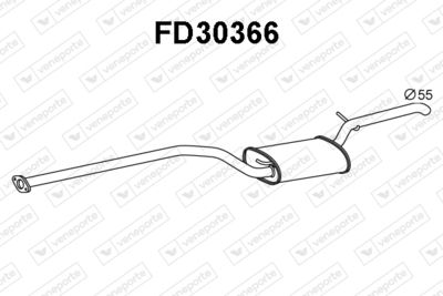  FD30366 VENEPORTE Глушитель выхлопных газов конечный