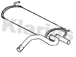  221677 KLARIUS Глушитель выхлопных газов конечный