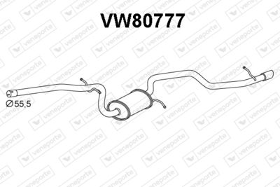  VW80777 VENEPORTE Глушитель выхлопных газов конечный