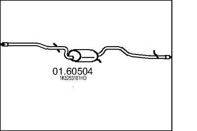  0160504 MTS Глушитель выхлопных газов конечный
