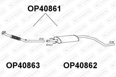  OP40861 VENEPORTE Предглушитель выхлопных газов