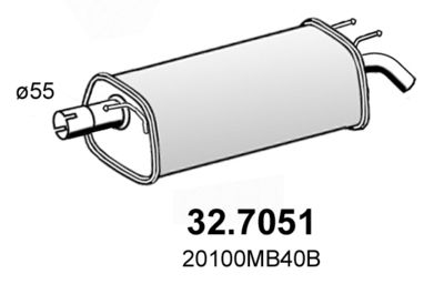  327051 ASSO Глушитель выхлопных газов конечный