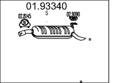  0193340 MTS Глушитель выхлопных газов конечный