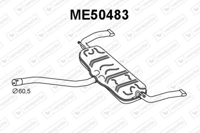  ME50483 VENEPORTE Глушитель выхлопных газов конечный