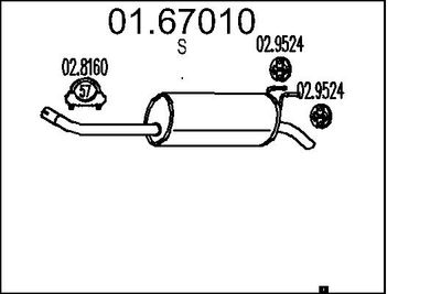  0167010 MTS Глушитель выхлопных газов конечный