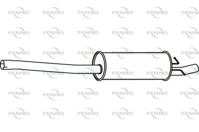  P23122 FENNO Средний глушитель выхлопных газов