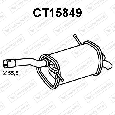  CT15849 VENEPORTE Глушитель выхлопных газов конечный