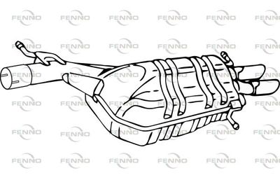  P11005 FENNO Глушитель выхлопных газов конечный