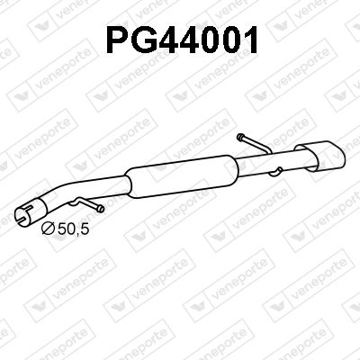  PG44001 VENEPORTE Глушитель выхлопных газов конечный