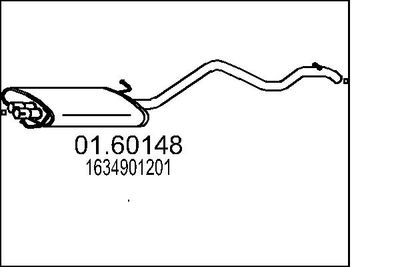 0160148 MTS Глушитель выхлопных газов конечный
