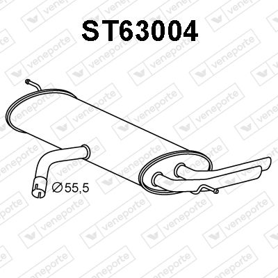  ST63004 VENEPORTE Глушитель выхлопных газов конечный