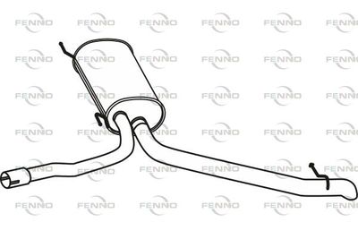  P57035 FENNO Глушитель выхлопных газов конечный