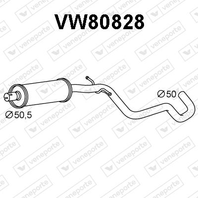  VW80828 VENEPORTE Предглушитель выхлопных газов