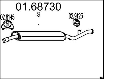  0168730 MTS Глушитель выхлопных газов конечный