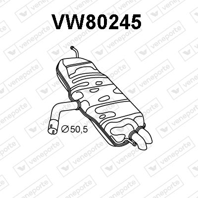  VW80245 VENEPORTE Глушитель выхлопных газов конечный