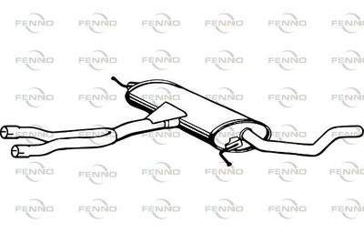  P7582 FENNO Средний глушитель выхлопных газов