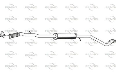  P1983 FENNO Средний глушитель выхлопных газов