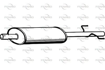  P7507 FENNO Средний глушитель выхлопных газов