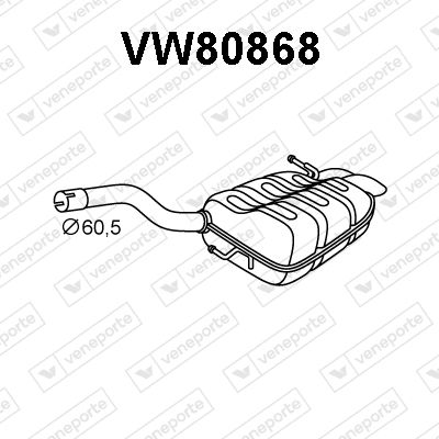  VW80868 VENEPORTE Глушитель выхлопных газов конечный