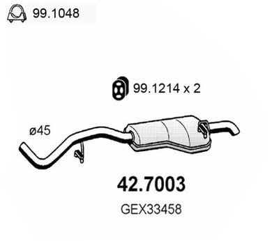  427003 ASSO Глушитель выхлопных газов конечный