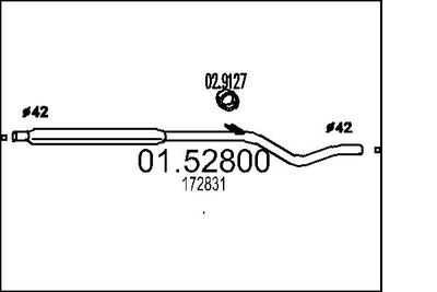  0152800 MTS Средний глушитель выхлопных газов