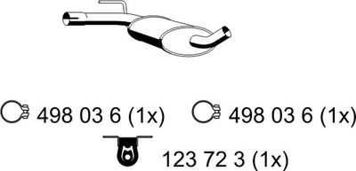  133180 ERNST Средний глушитель выхлопных газов