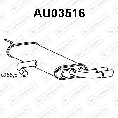  AU03516 VENEPORTE Глушитель выхлопных газов конечный