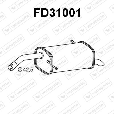  FD31001 VENEPORTE Глушитель выхлопных газов конечный